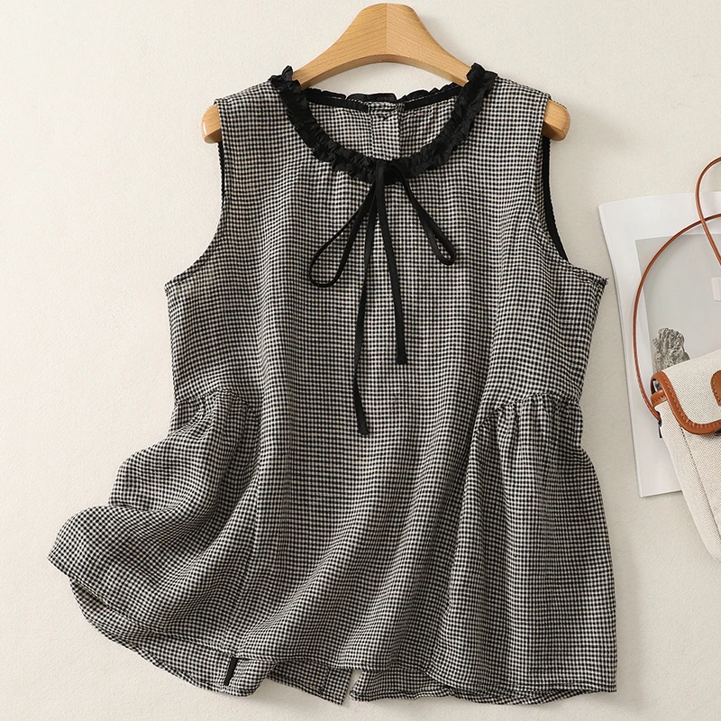 Summer 2026 Women's Loose Fit Button Back Shirt Coat with Lace Trim Sleeveless Cardigan Style Breathable Thin round Neck Design
Summer 2026 Women's Loose Fit Button Back Shirt Coat with Lace Trim Sleeveless Cardigan Style Breathable Thin round Neck Design