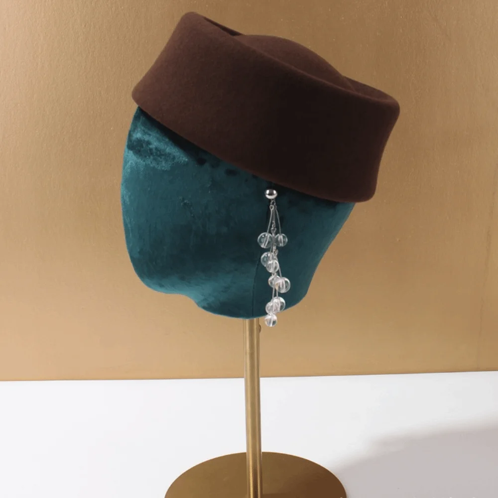 New Hard Top Wool Felt Berets Concave Top British Retro Vintage Fedoras Hats Pillbox Cap Wedding
New Hard Top Wool Felt Berets Concave Top British Retro Vintage Fedoras Hats Pillbox Cap Wedding