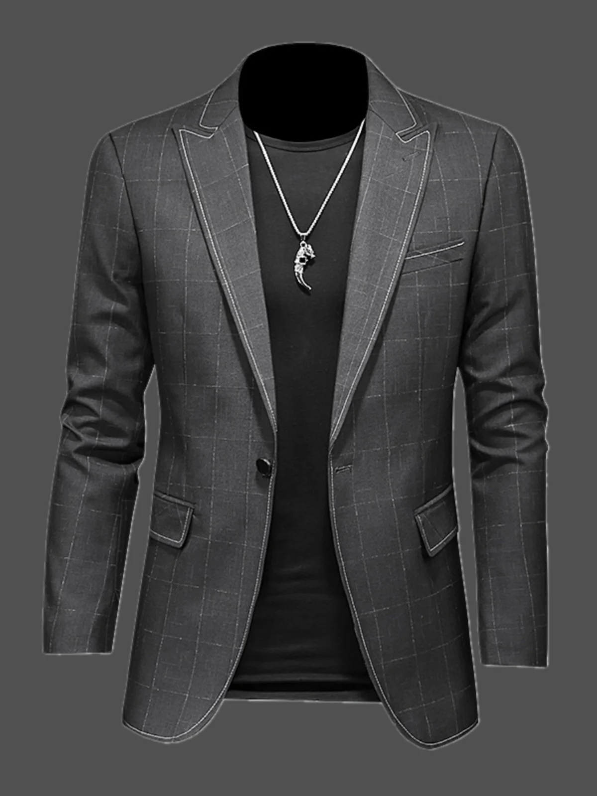 Spring New Plaid Men's Casual Suit Briti Sle Faionable Hairdrer Recommended Slim Fit Large Size Outerwear
Spring New Plaid Men's Casual Suit Briti Sle Faionable Hairdrer Recommended Slim Fit Large Size Outerwear