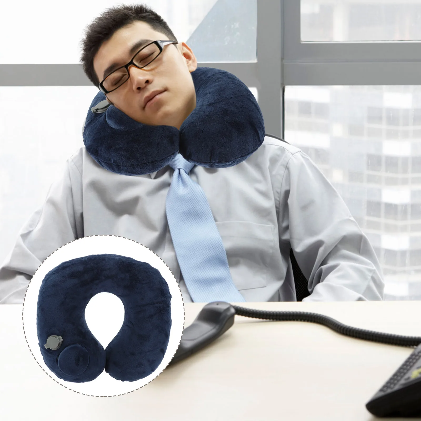 Inflatable Camping Pillow U Inflate Deflate Travel Pillow For Airplane Bus Car Office Dark Blue
Inflatable Camping Pillow U Inflate Deflate Travel Pillow For Airplane Bus Car Office Dark Blue