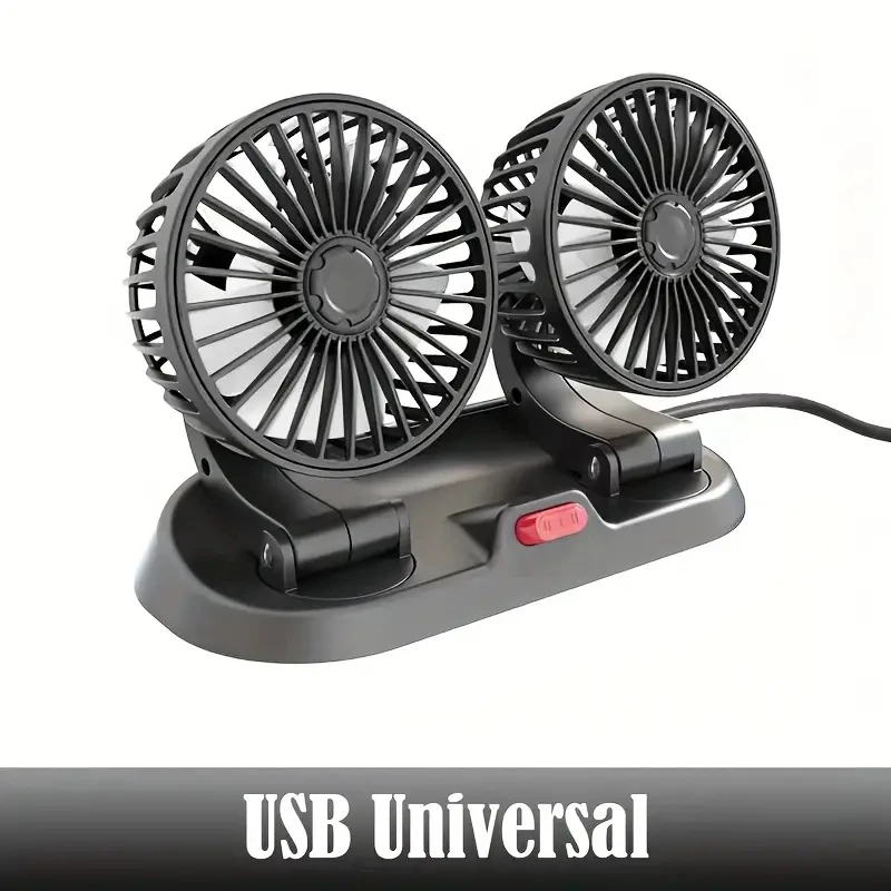 Beat the Heat: Efficient Dual-Head USB Car Fan - Portable, Low Voltage Air Circulator with Easy Button Control
Beat the Heat: Efficient Dual-Head USB Car Fan - Portable, Low Voltage Air Circulator with Easy Button Control