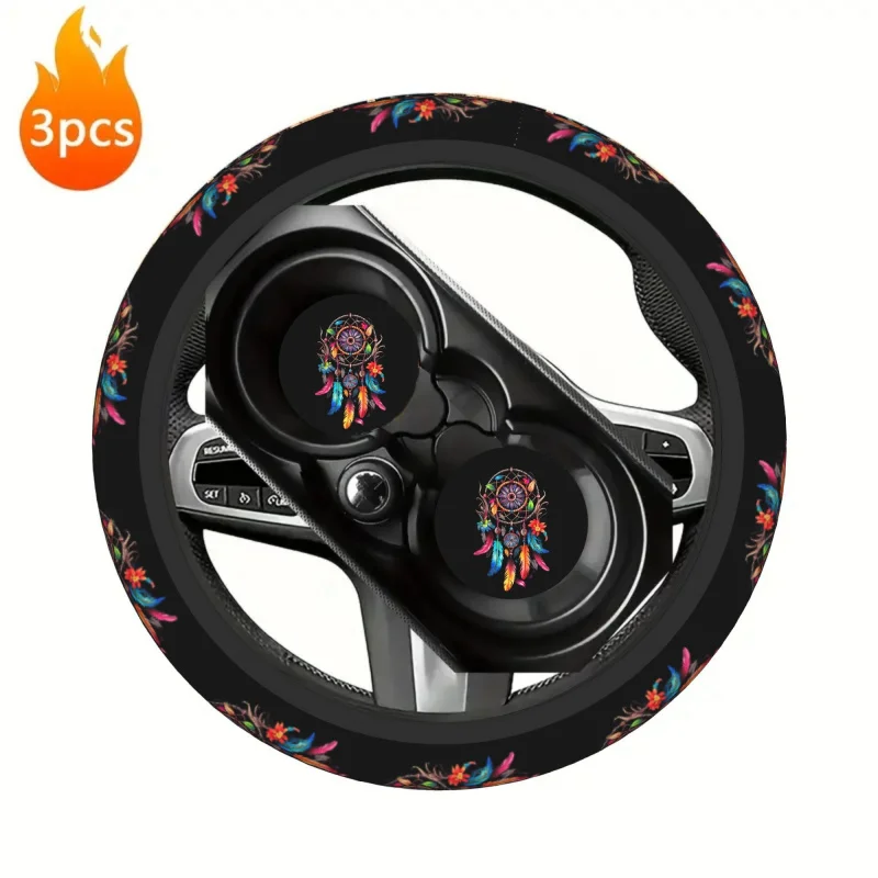 One Set3Bohemian-style dreamcatcher for the car - Suitable for most vehicles,Equipped1A steering wheel cover(Excludes inner ring
One Set3Bohemian-style dreamcatcher for the car - Suitable for most vehicles,Equipped1A steering wheel cover(Excludes inner ring