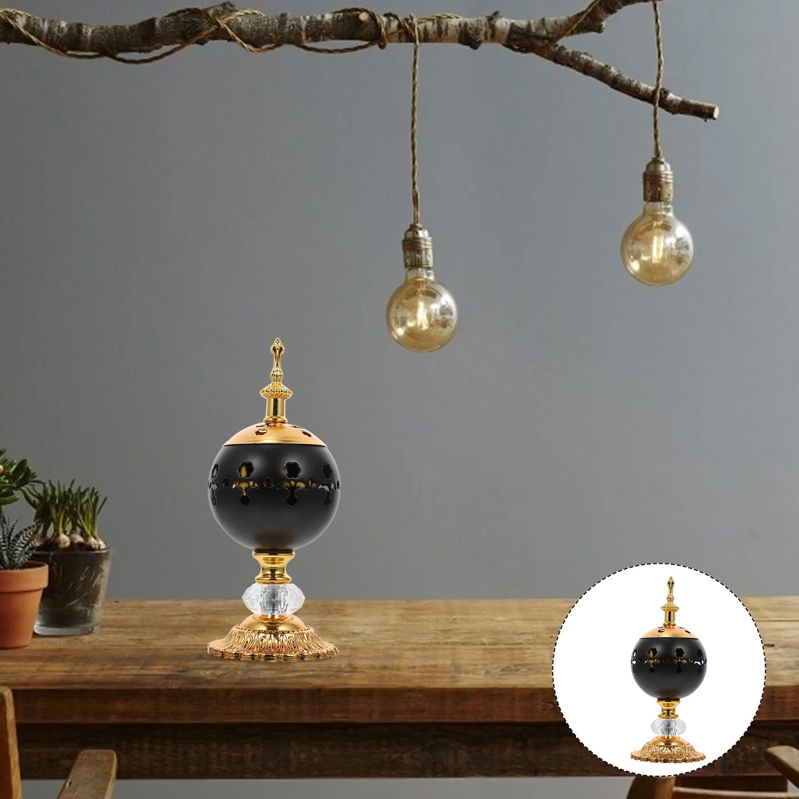 1pc Iron Art Hollow Censer Adornment Desktop Incense Burner For Home Study Bedroom Yoga Studio Decor Vintage Metal Craft Aroma
1pc Iron Art Hollow Censer Adornment Desktop Incense Burner For Home Study Bedroom Yoga Studio Decor Vintage Metal Craft Aroma