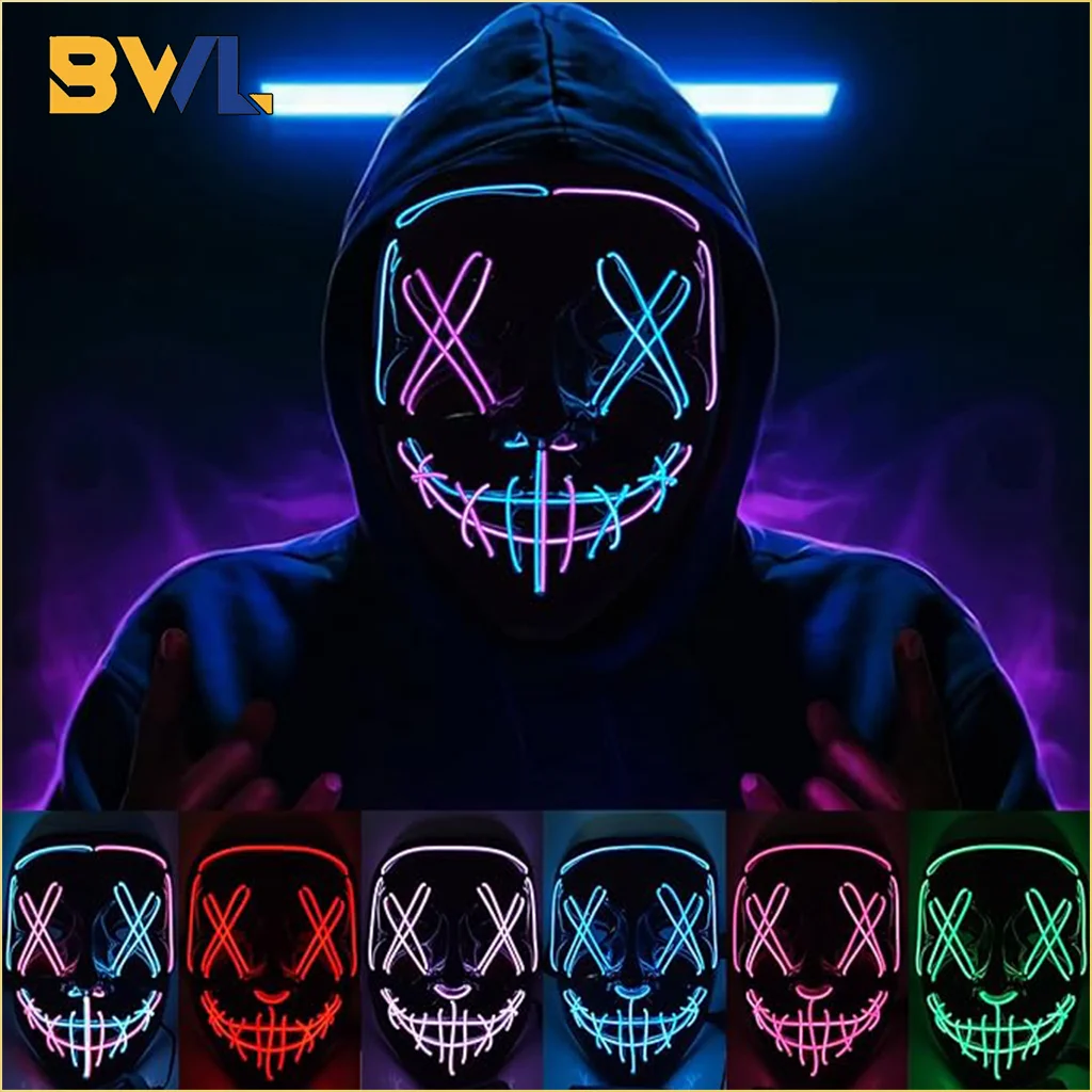 Halloween Party LED Illuminated Black V Shape Mask Haunted House Bar Party Cos Light Up Mask Halloween Party Scary Mask Decor
Halloween Party LED Illuminated Black V Shape Mask Haunted House Bar Party Cos Light Up Mask Halloween Party Scary Mask Decor