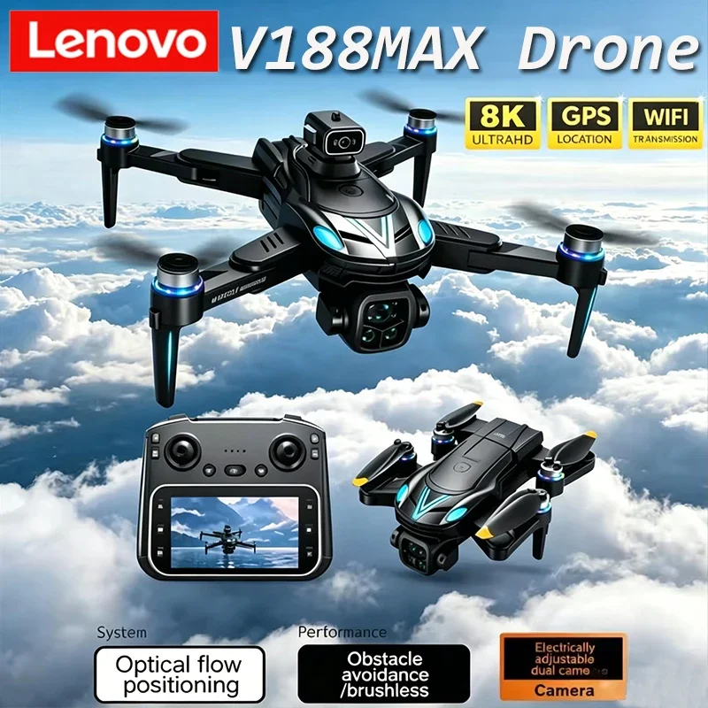 Lenovo V188 MAX 4K 8K HD Dual Camera GPS Drone FPV Brushless Obstacle Avoidance Foldable With Screen Remote
Lenovo V188 MAX 4K 8K HD Dual Camera GPS Drone FPV Brushless Obstacle Avoidance Foldable With Screen Remote