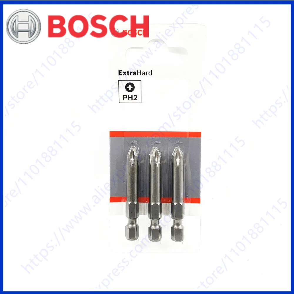 BOSCH Screwdriver bit Extra Hard PH2(3pcs) Extra Hard Screwdriver Bits Phillips 49MM Professional Accessories
BOSCH Screwdriver bit Extra Hard PH2(3pcs) Extra Hard Screwdriver Bits Phillips 49MM Professional Accessories