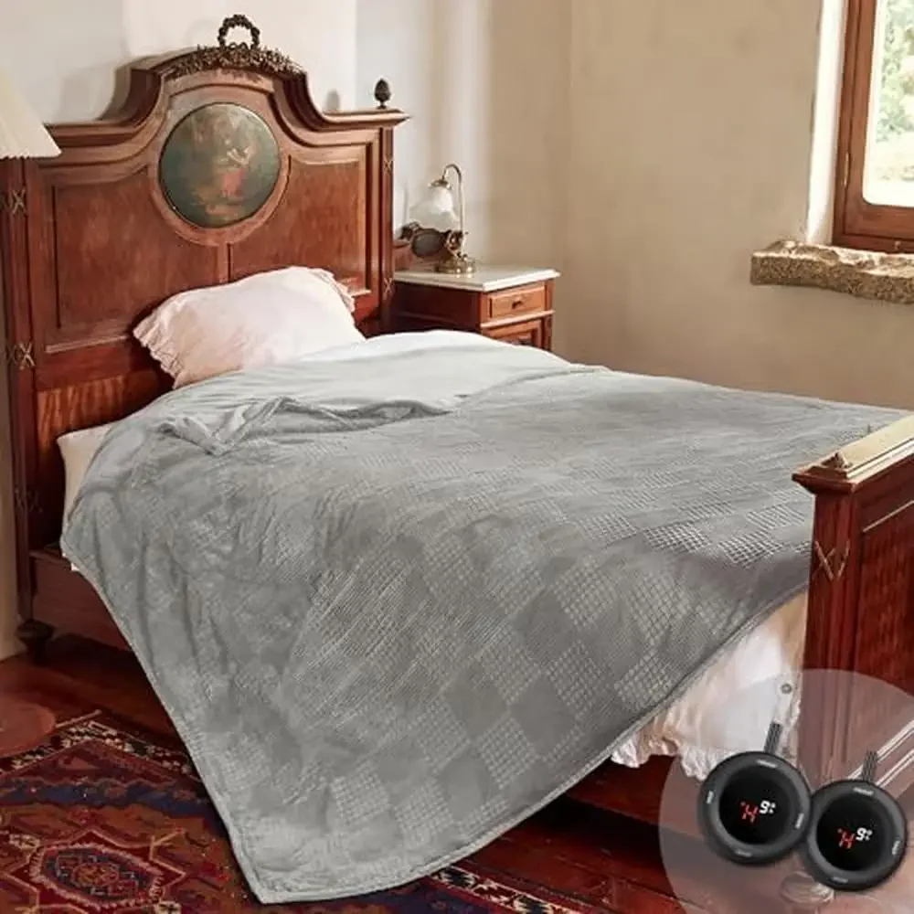 Ультрамягкое электрическое одеяло Queen Size 84 x 90 дюймов с быстрым нагревом и 10 уровнями нагрева, сертифицированное ETL
Ультрамягкое электрическое одеяло Queen Size 84 x 90 дюймов с быстрым нагревом и 10 уровнями нагрева, сертифицированное ETL