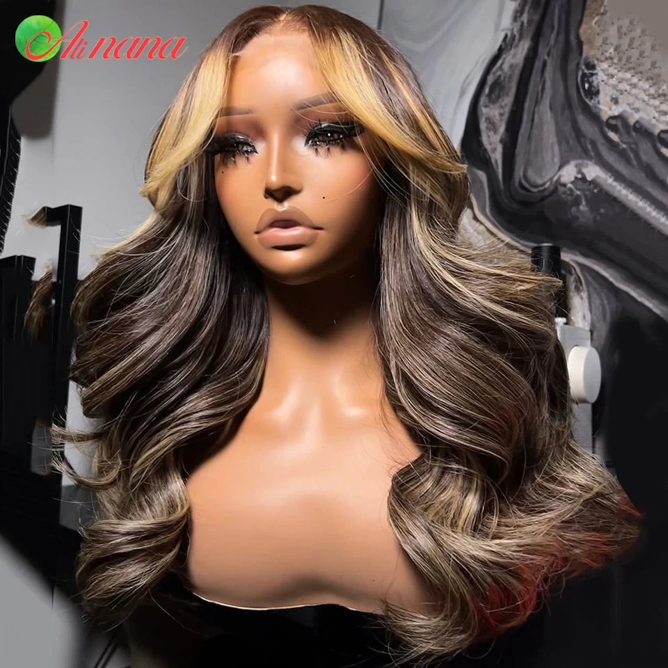 Highlights Brown Blonde Colored 13x6 13*4 Transparent Lace Frontal Wig Body Wave PrePlucked180% Density Human Hair Wig For Women
Highlights Brown Blonde Colored 13x6 13*4 Transparent Lace Frontal Wig Body Wave PrePlucked180% Density Human Hair Wig For Women