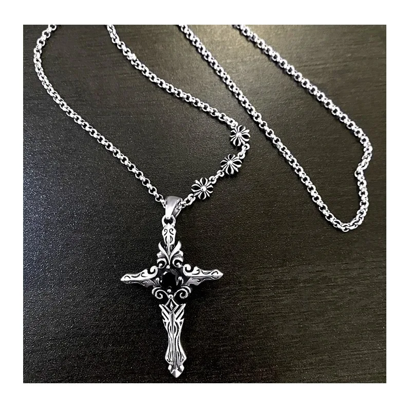 Crowe Trendy Retro Cross Pendant Black Enamel Fashionable Versatile Men's and Women's Same Necklace
Crowe Trendy Retro Cross Pendant Black Enamel Fashionable Versatile Men's and Women's Same Necklace