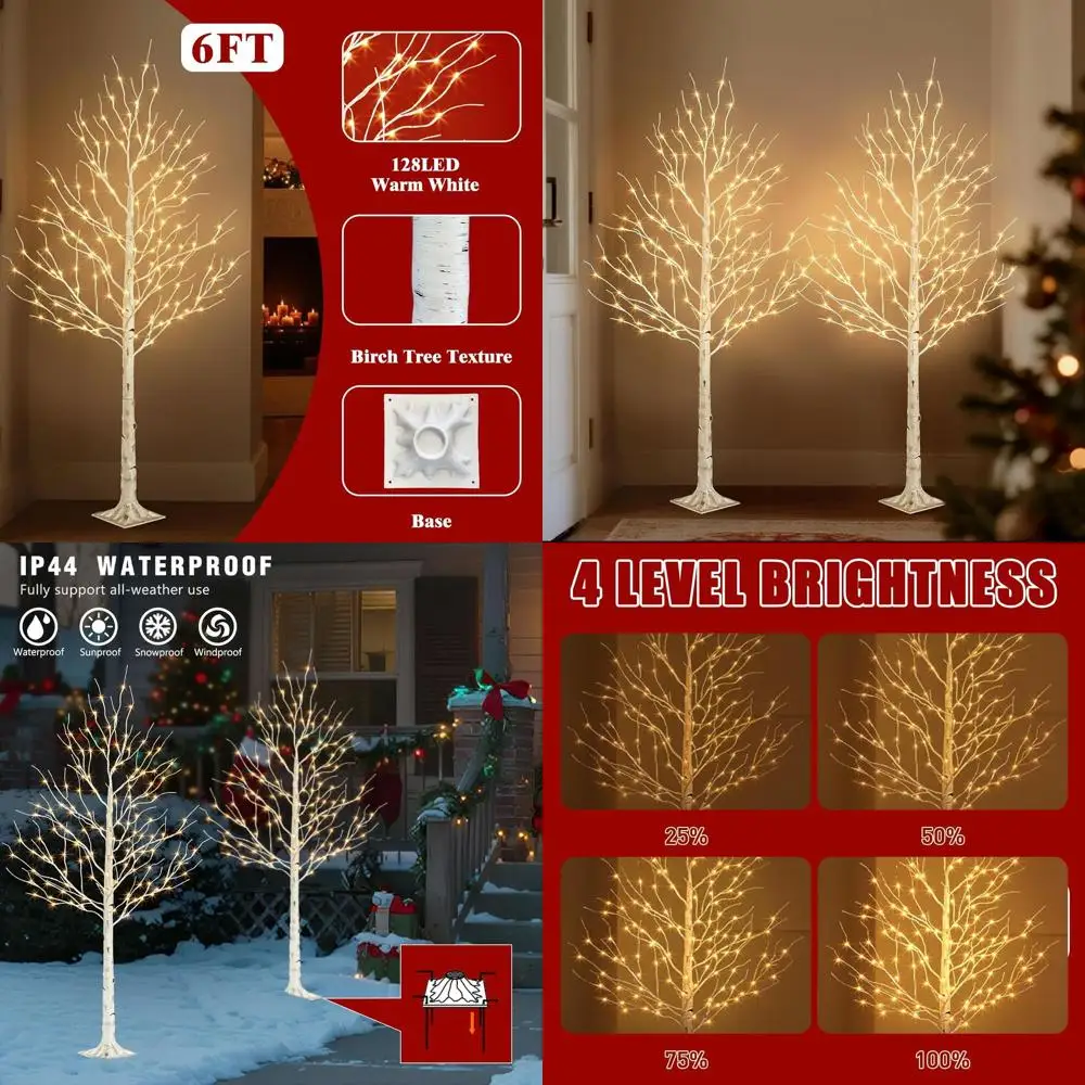 Белые березы высотой 6 футов с предварительной подсветкой и таймером и диммером, 128 светодиодных фонарей, набор из 2 шт. для внутреннего и наружного декора
Белые березы высотой 6 футов с предварительной подсветкой и таймером и диммером, 128 светодиодных фонарей, набор из 2 шт. для внутреннего и наружного декора