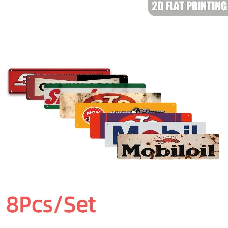 2D Flat, 8pcs Vintage Metal Signs - Retro Gas & Oil Advertising Wall Art Plaques - Classic Automobile Decor for Garage, Perfect for Home, Club, Bar, for Man Cave, Garage, Farm, And Garden for Man Cave- 4x16 Inch Halloween Christmas Fall Home Decor
2D Flat, 8pcs Vintage Metal Signs - Retro Gas & Oil Advertising Wall Art Plaques - Classic Automobile Decor for Garage, Perfect for Home, Club, Bar, for Man Cave, Garage, Farm, And Garden for Man Cave- 4x16 Inch Halloween Christmas Fall Home Decor