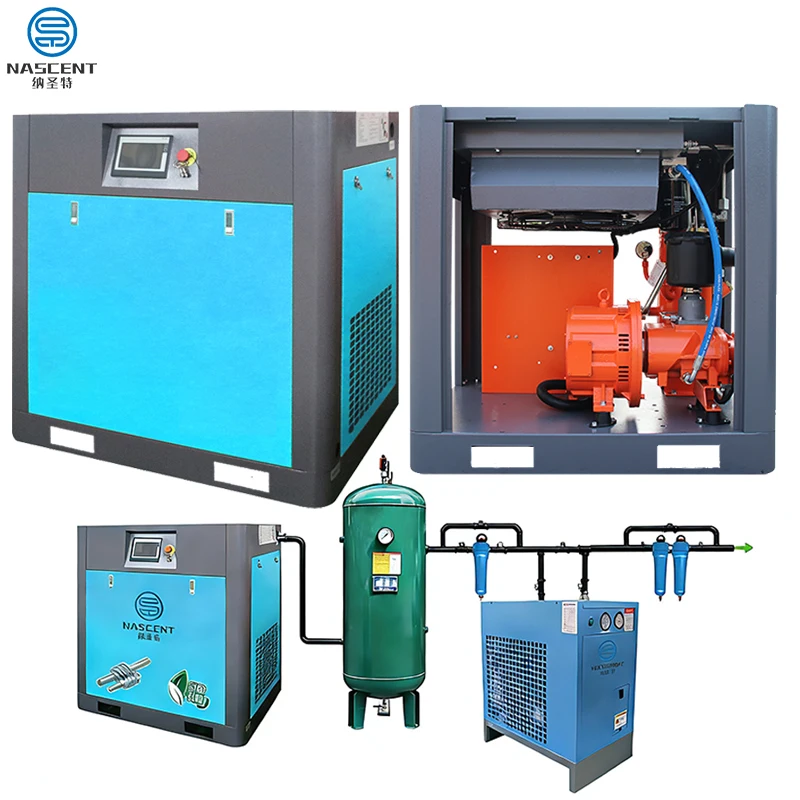 Complete Screw Air Compressor System 7.5KW/10HP with Air Dryer & Air Receiver Tank & Filters for Outdoor Continuous Operation
Complete Screw Air Compressor System 7.5KW/10HP with Air Dryer & Air Receiver Tank & Filters for Outdoor Continuous Operation