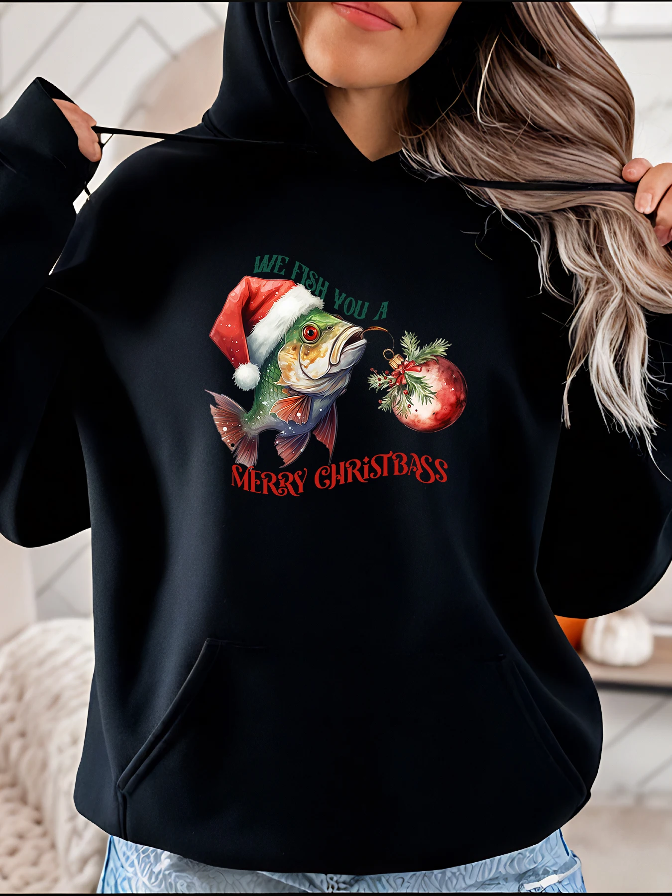 Рождественская толстовка с рыбкой и принтом Merry Christbass, Рождественский праздничный свитшот, женская повседневная зимняя верхняя одежда 280
Рождественская толстовка с рыбкой и принтом Merry Christbass, Рождественский праздничный свитшот, женская повседневная зимняя верхняя одежда 280