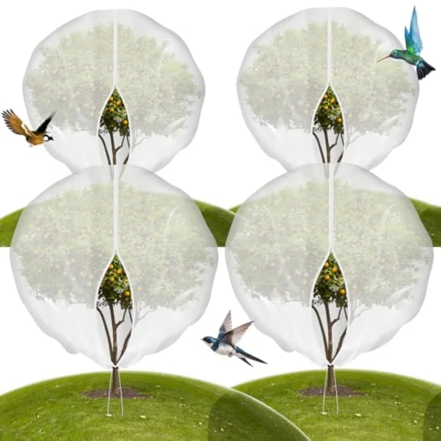 4-Pack 10 * 10FT Large Fruit Tree Netting with Drawstring and Zipper Garden Netting for Garden Protection Insect Bird Netting f
4-Pack 10 * 10FT Large Fruit Tree Netting with Drawstring and Zipper Garden Netting for Garden Protection Insect Bird Netting f