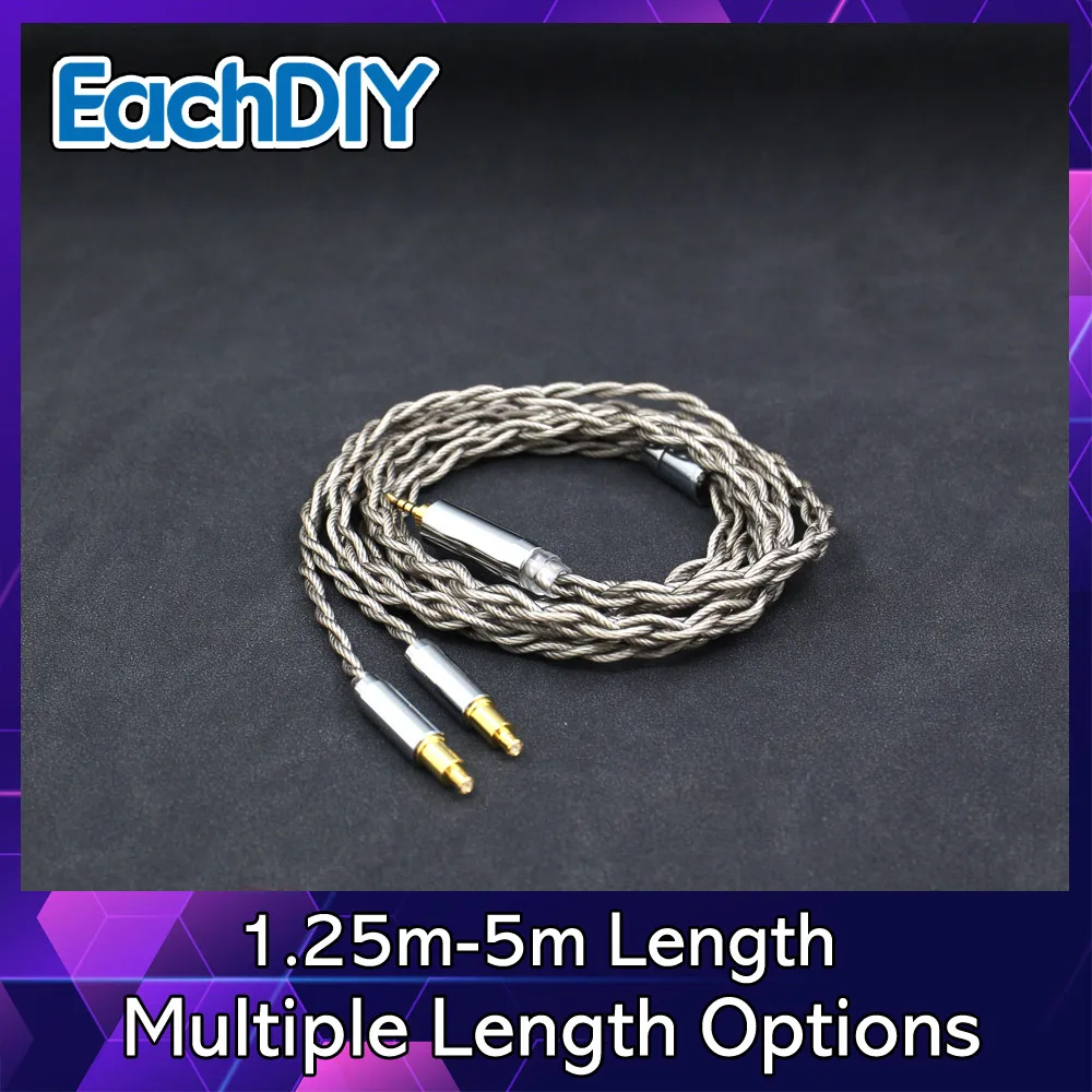 99% Pure Silver + Graphene Silver Plated Shield Earphone Cable For Audio Technica ATH-ADX5000 MSR7b 770H 990H A2DC LN007927
99% Pure Silver + Graphene Silver Plated Shield Earphone Cable For Audio Technica ATH-ADX5000 MSR7b 770H 990H A2DC LN007927
