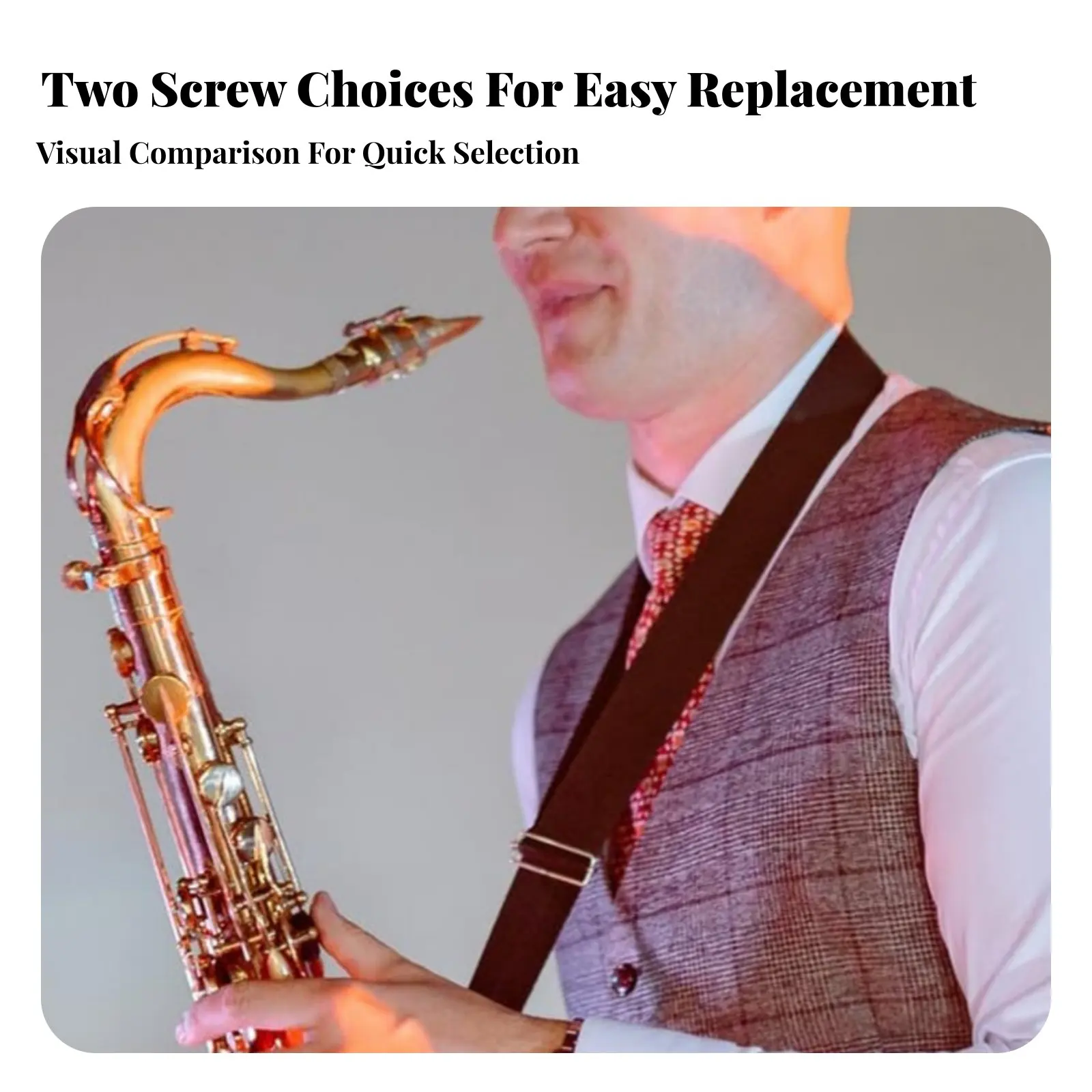 Saxophone Neck Screw Replacement Part Instrument Accessory gildedenColored Finish Finger Tightening for Musicians
Saxophone Neck Screw Replacement Part Instrument Accessory gildedenColored Finish Finger Tightening for Musicians