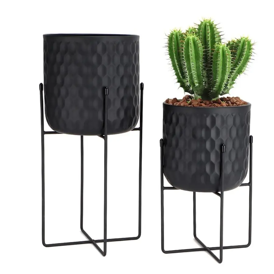 Set of 2 Planters with Stand Indoor Outdoor Metal Plant Stand 8 18 amp7 12 Modern Planters Flower Pots for Living Room Corner Ki
Set of 2 Planters with Stand Indoor Outdoor Metal Plant Stand 8 18 amp7 12 Modern Planters Flower Pots for Living Room Corner Ki
