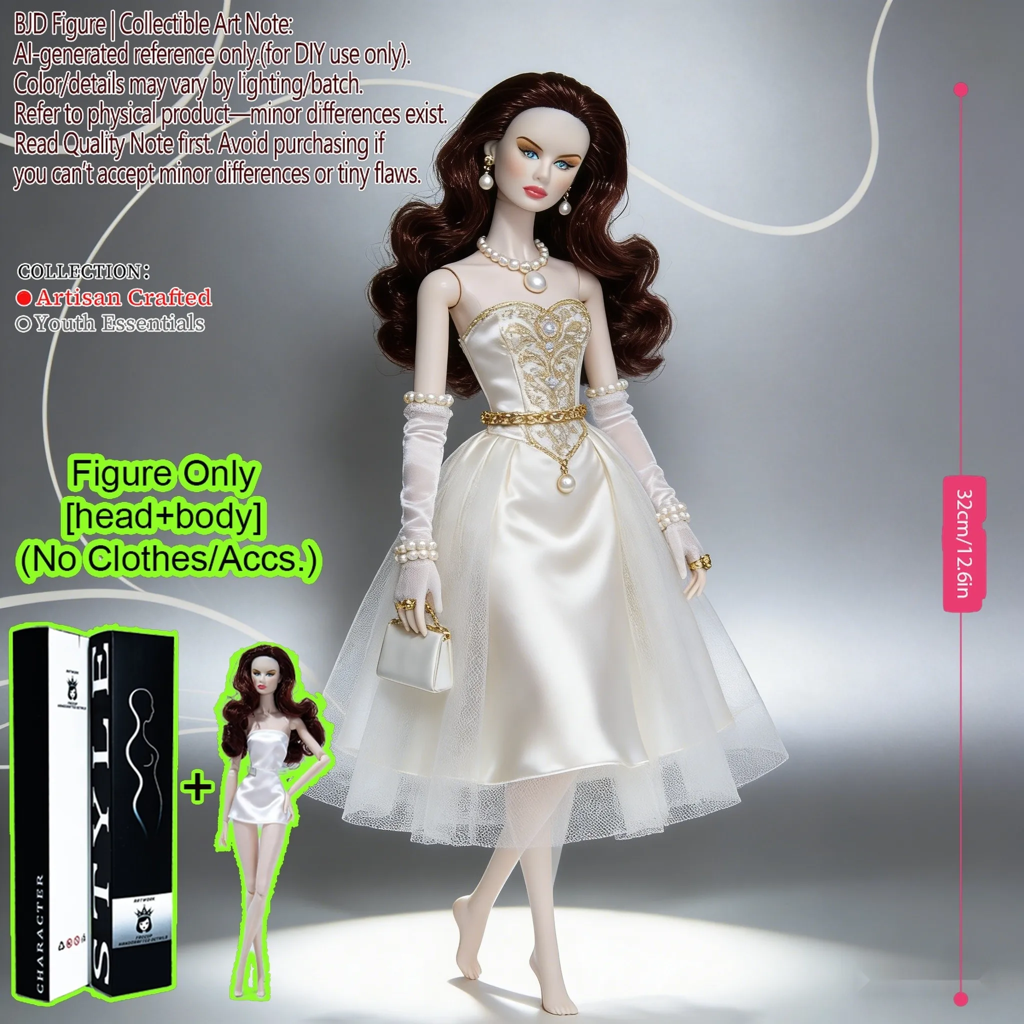 12 Joint Movable BJD Supermodel Doll 1/6 Scale Fashion Model Doll For Display & Collection
12 Joint Movable BJD Supermodel Doll 1/6 Scale Fashion Model Doll For Display & Collection
