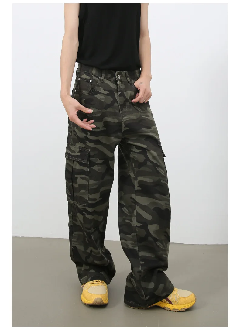 Camo Cargo Men's Jeans, Big Pockets Man Denim Pants, American Vintage Y2k Straight-leg Baggy Jeans
Camo Cargo Men's Jeans, Big Pockets Man Denim Pants, American Vintage Y2k Straight-leg Baggy Jeans