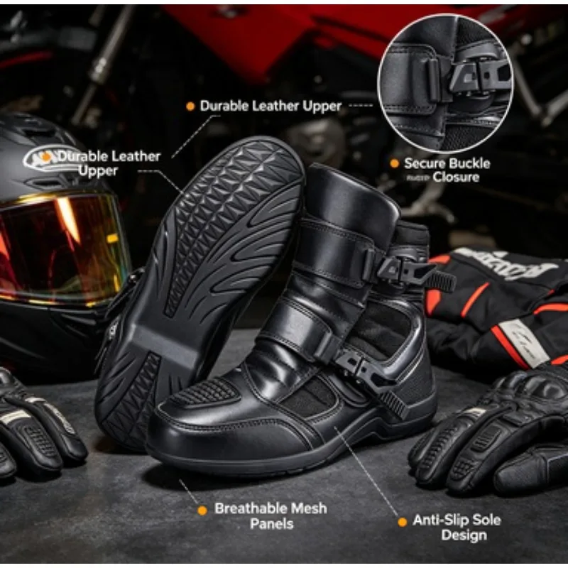 Man Motorcycle Boots New Breathable Anti-fall Rider Road Racing Motorcycle Shoes Microfiber Leather Men's Motos Protection Boot
Man Motorcycle Boots New Breathable Anti-fall Rider Road Racing Motorcycle Shoes Microfiber Leather Men's Motos Protection Boot