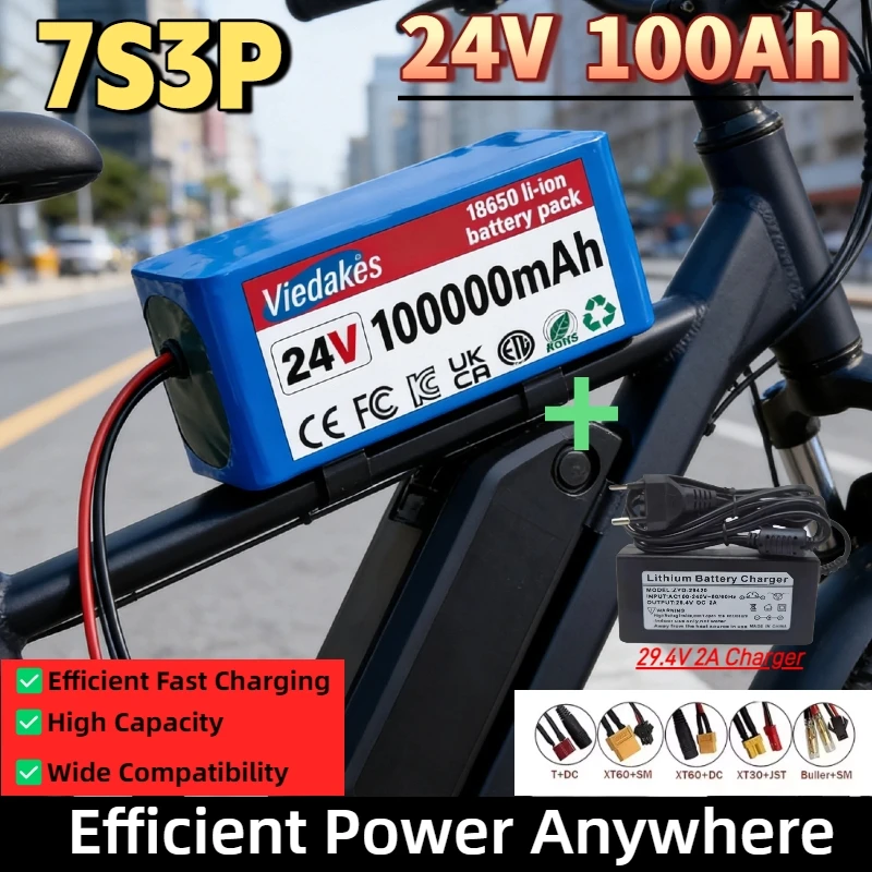 New 24V 100000mAh 7S3P 18650 Li-ion Battery Pack, for wheelchairs toy car power Li-ion Replacement Battery, quality assurance.
New 24V 100000mAh 7S3P 18650 Li-ion Battery Pack, for wheelchairs toy car power Li-ion Replacement Battery, quality assurance.