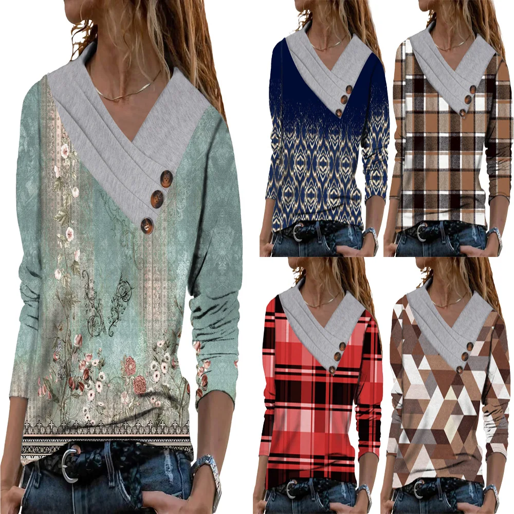 2025 Европа и США, осенний новый женский шарф с воротником и длинными рукавами, футболка с капюшоном и пуговицами, женский топ 
2025 Европа и США, осенний новый женский шарф с воротником и длинными рукавами, футболка с капюшоном и пуговицами, женский топ