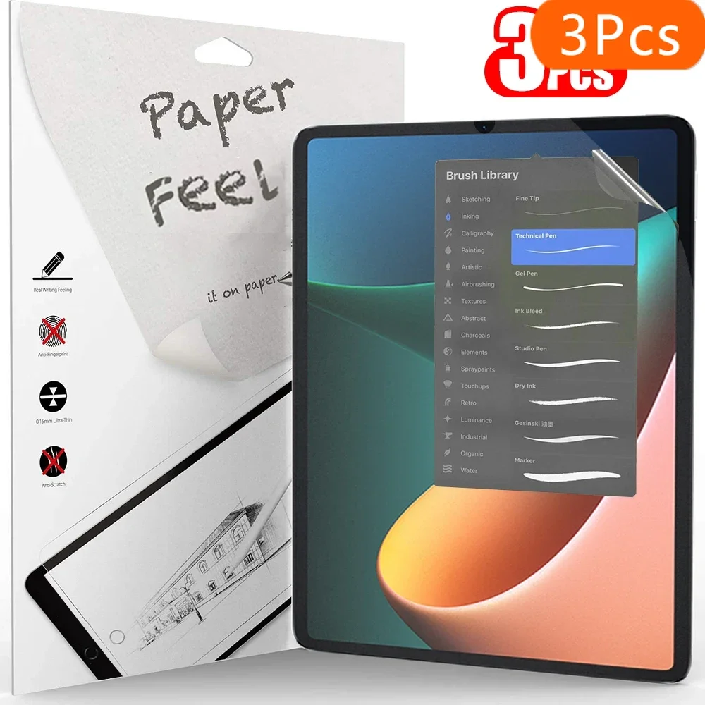 3 шт. бумажная защитная пленка для экрана для Xiaomi Mi Pad 6 5 Pro 11 дюймов Redmi pad 10,6 дюймов, матовая пленка для планшета без стекла
3 шт. бумажная защитная пленка для экрана для Xiaomi Mi Pad 6 5 Pro 11 дюймов Redmi pad 10,6 дюймов, матовая пленка для планшета без стекла