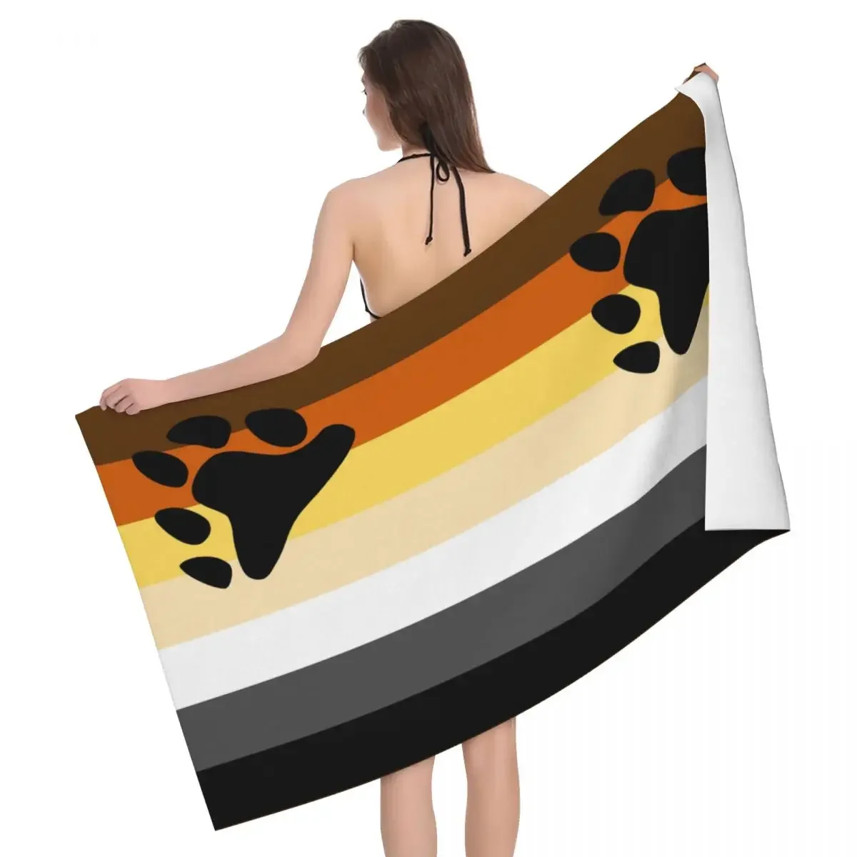 Custom Bear Pride Flag Beach Towel GLBT LGBT Gay Paw Soft Linen Microfiber Bath Towels
Custom Bear Pride Flag Beach Towel GLBT LGBT Gay Paw Soft Linen Microfiber Bath Towels