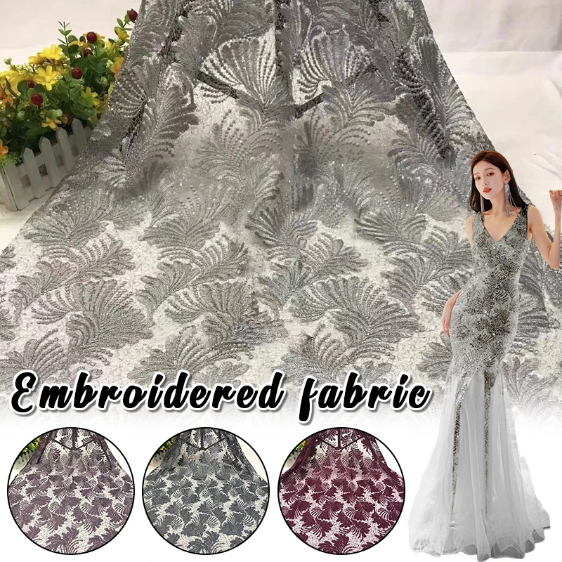 1yard Embroidered Fabric Stylish Atmospheric Leaf Flower Embroidery Fabric DIY Wedding Dress Fashion Mother Clothing Sewing
1yard Embroidered Fabric Stylish Atmospheric Leaf Flower Embroidery Fabric DIY Wedding Dress Fashion Mother Clothing Sewing