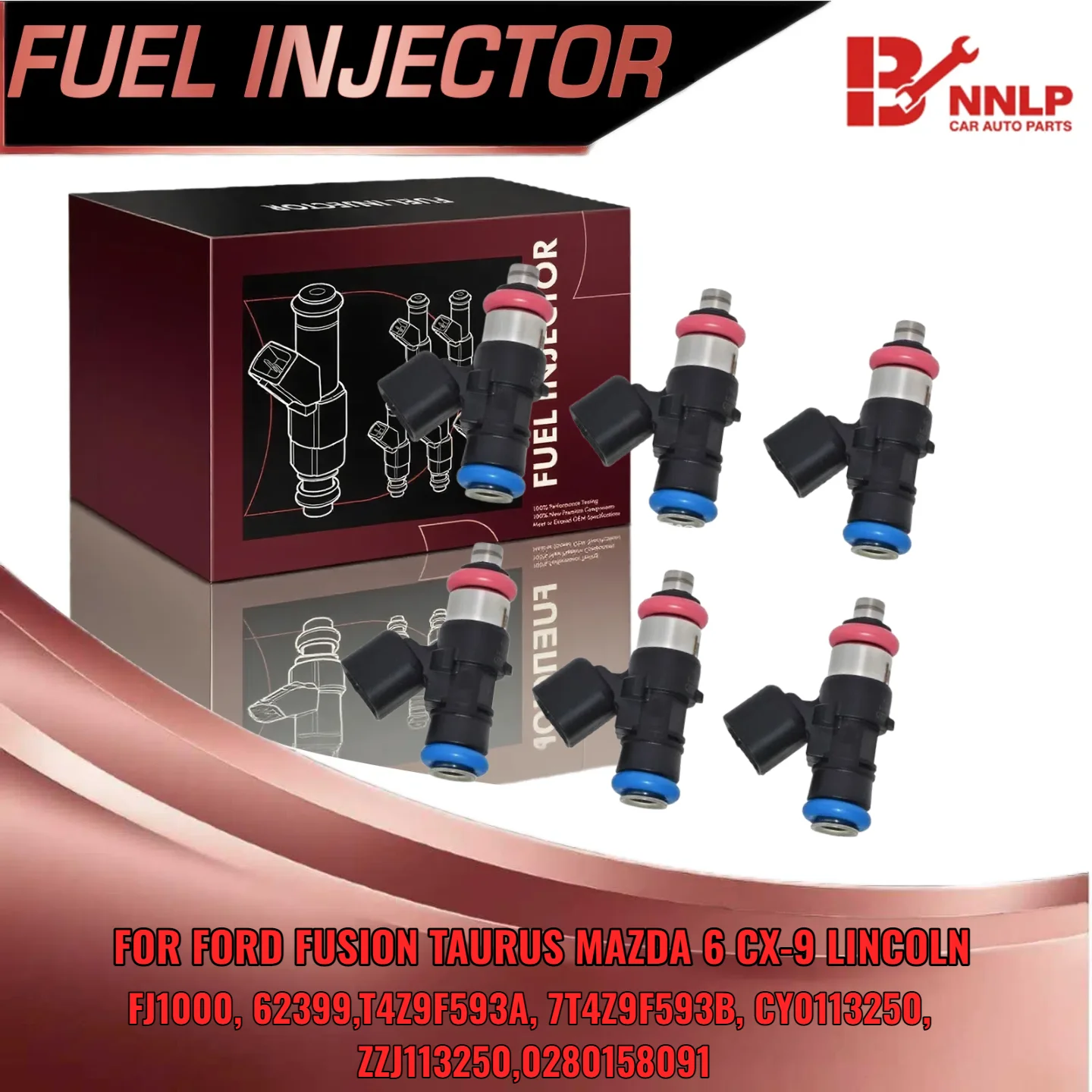 for Ford Fusion Taurus for Mazda 6 CX9 for Lincoln MKZ 6PCS Fuel Injectors V6 3.5L 3.7L 0280158091
for Ford Fusion Taurus for Mazda 6 CX9 for Lincoln MKZ 6PCS Fuel Injectors V6 3.5L 3.7L 0280158091