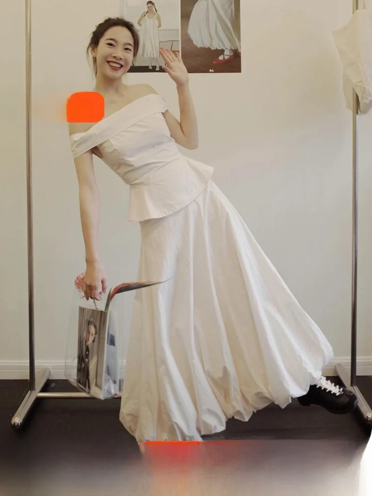 Ele Satin One-oulder Wedding Dr for Engagement Registration Bridal White Gown Simple A-Line Skirt Long Dr
Ele Satin One-oulder Wedding Dr for Engagement Registration Bridal White Gown Simple A-Line Skirt Long Dr