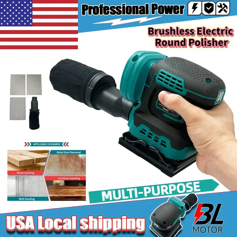 Cordless Sander Lithium Sandpaper Machine Handheld Sanding Furniture Flat Polishing Machine Fit Makita 18V Battery
Cordless Sander Lithium Sandpaper Machine Handheld Sanding Furniture Flat Polishing Machine Fit Makita 18V Battery