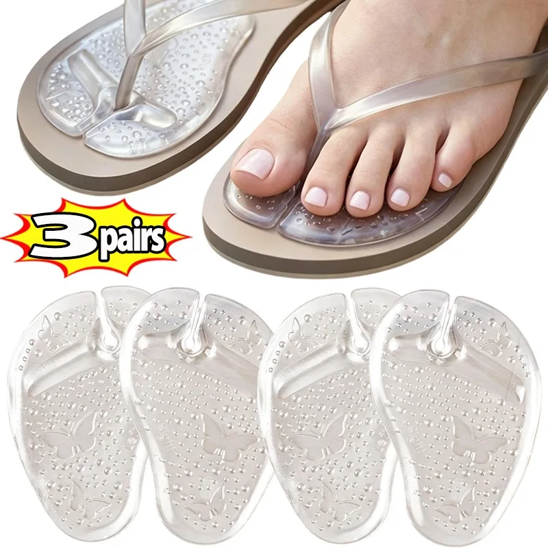 Gel Forefoot Cushion Pads with Toe Clip for Flip Flop Butterfly Anti Slip Transparent Invisible Silicone Metatarsal Shock Sandal
Gel Forefoot Cushion Pads with Toe Clip for Flip Flop Butterfly Anti Slip Transparent Invisible Silicone Metatarsal Shock Sandal