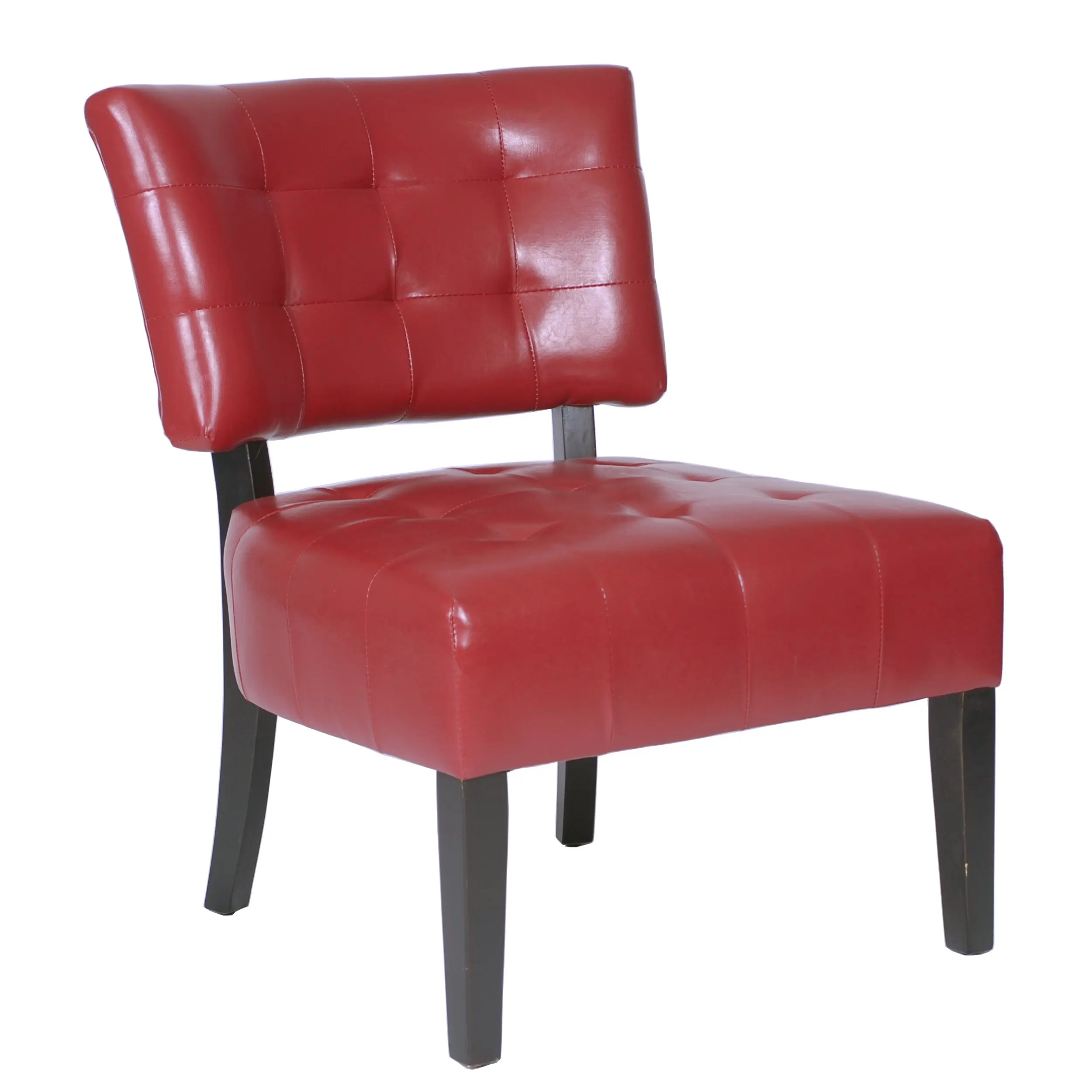 Red Tufted Accent Chair With Oversized Seating PU Leather
Red Tufted Accent Chair With Oversized Seating PU Leather
