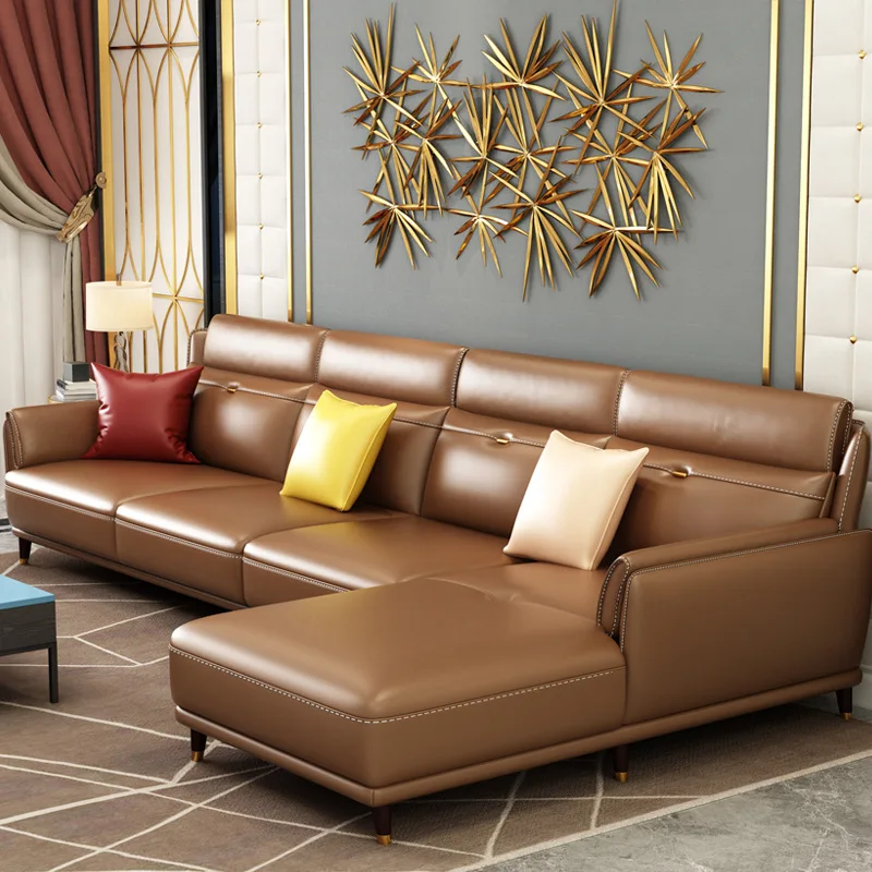 #Italian Minimalist Genuine Leather Modular L-Shaped Sectional Sofa Stainless Steel Legs For Small Apartment
#Italian Minimalist Genuine Leather Modular L-Shaped Sectional Sofa Stainless Steel Legs For Small Apartment