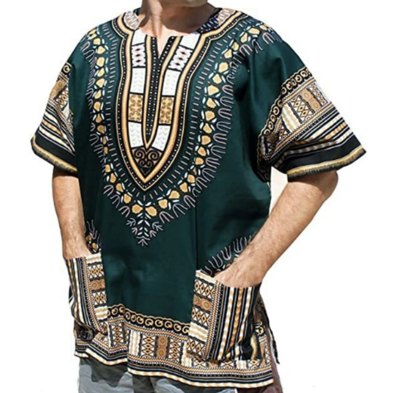 New 2025 Men's Summer Casual Short Sleeve Tops Shirt Fashion Design African Traditional Print Cotton Dashiki Shirt for Male 6XL
New 2025 Men's Summer Casual Short Sleeve Tops Shirt Fashion Design African Traditional Print Cotton Dashiki Shirt for Male 6XL