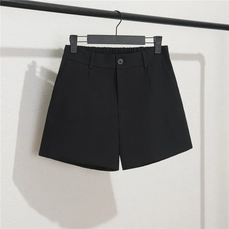 Black Suit Shorts Women's Summer Thin Loose High Waist A-Line Casual Wide Leg Pants Three Knitted Trousers
Black Suit Shorts Women's Summer Thin Loose High Waist A-Line Casual Wide Leg Pants Three Knitted Trousers