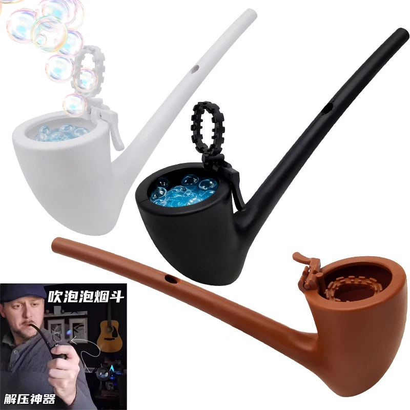 Novelty Pipe Shape Bubble Machine 3D Printed Funny Detective Prop Portable Kids Party Gift Manual Blow Bubbles Stress Relief Toy
Novelty Pipe Shape Bubble Machine 3D Printed Funny Detective Prop Portable Kids Party Gift Manual Blow Bubbles Stress Relief Toy