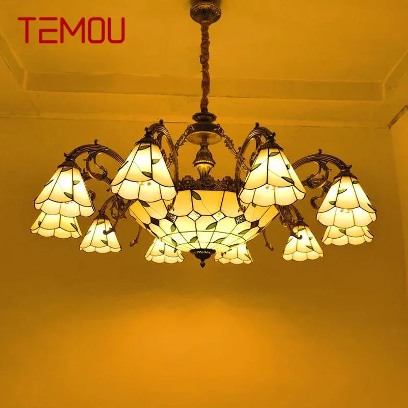 TEMOU Tiffany European Living Room Pendant Lamp Pastoral Vintage Color Glass restaurant Bedroom Hotel Chandelier
TEMOU Tiffany European Living Room Pendant Lamp Pastoral Vintage Color Glass restaurant Bedroom Hotel Chandelier