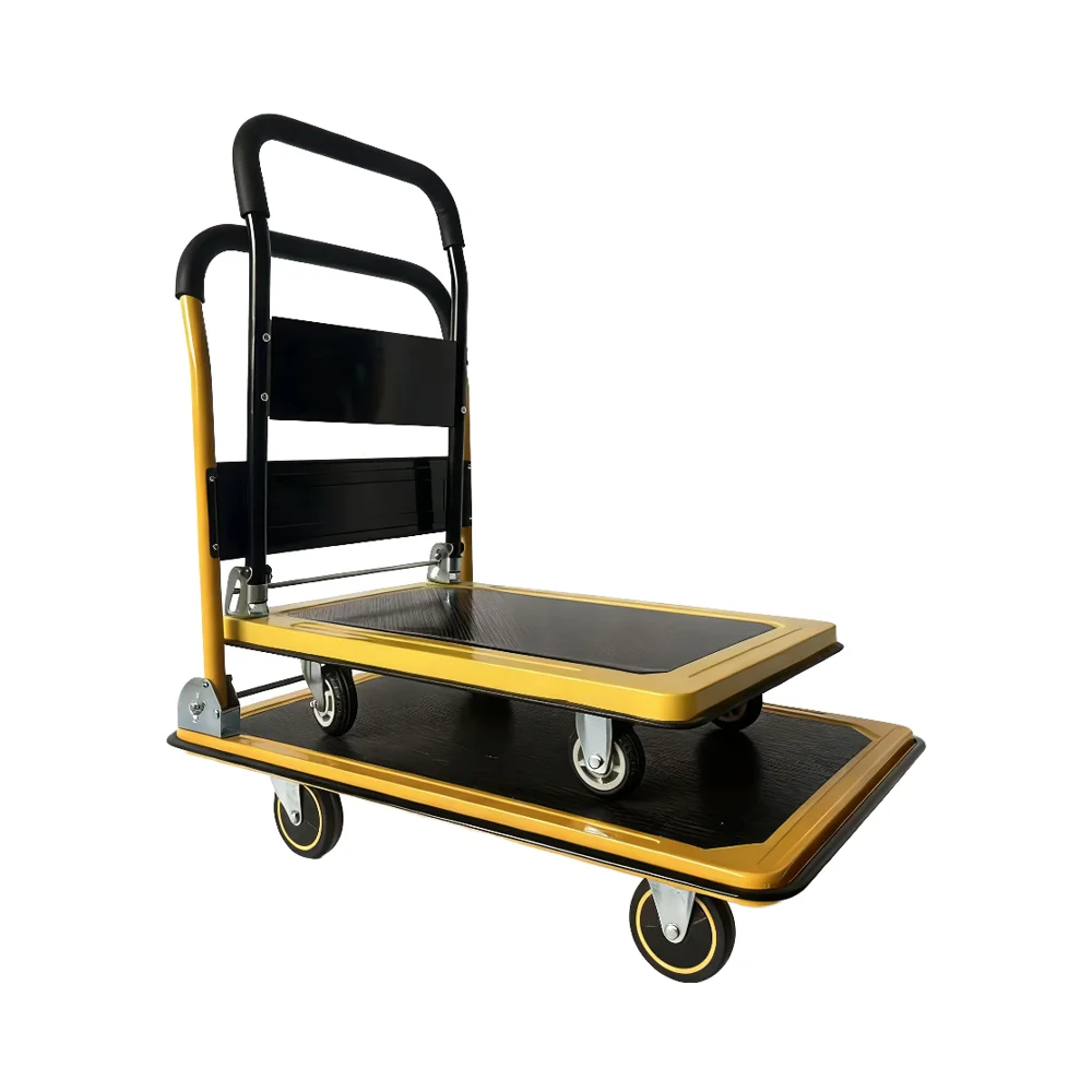 Ultra-silent Foldable Handcart with 300kg Load Capacity Four-wheel Steel Platform for Shopping and Storage
Ultra-silent Foldable Handcart with 300kg Load Capacity Four-wheel Steel Platform for Shopping and Storage