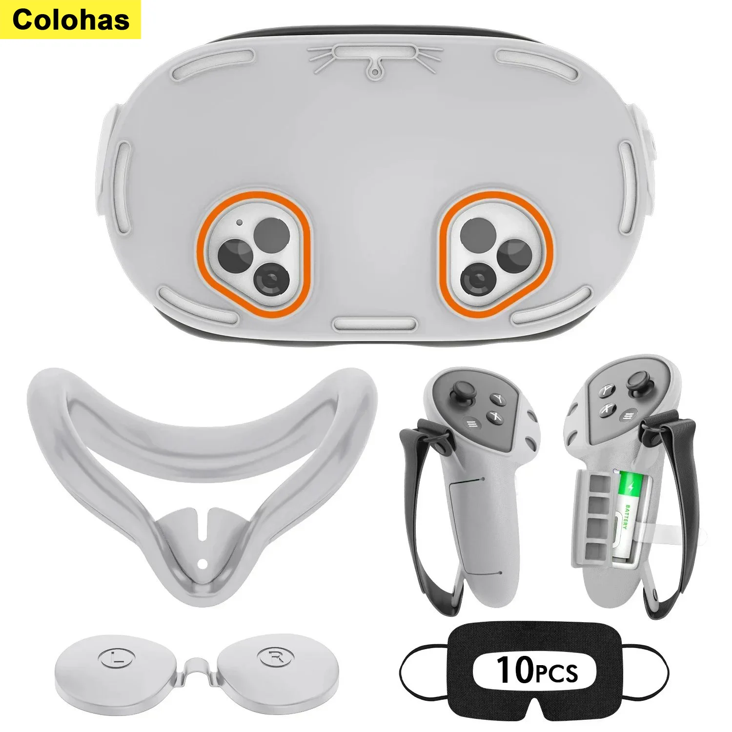 For Meta Quest 3S Silicone Cover Protective Cover Controller Case VR Headset Grip Lens Face Protector for Meta 3S VR Accessories
For Meta Quest 3S Silicone Cover Protective Cover Controller Case VR Headset Grip Lens Face Protector for Meta 3S VR Accessories