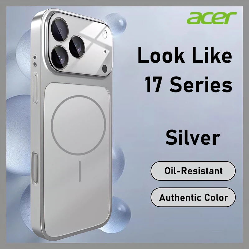 Acer Magnetic Phone Case Look Like 17 Pro Max Oil Resistant Anti Fingerprint Thin Drop Protective Cover For iPhone 17 Series
Acer Magnetic Phone Case Look Like 17 Pro Max Oil Resistant Anti Fingerprint Thin Drop Protective Cover For iPhone 17 Series
