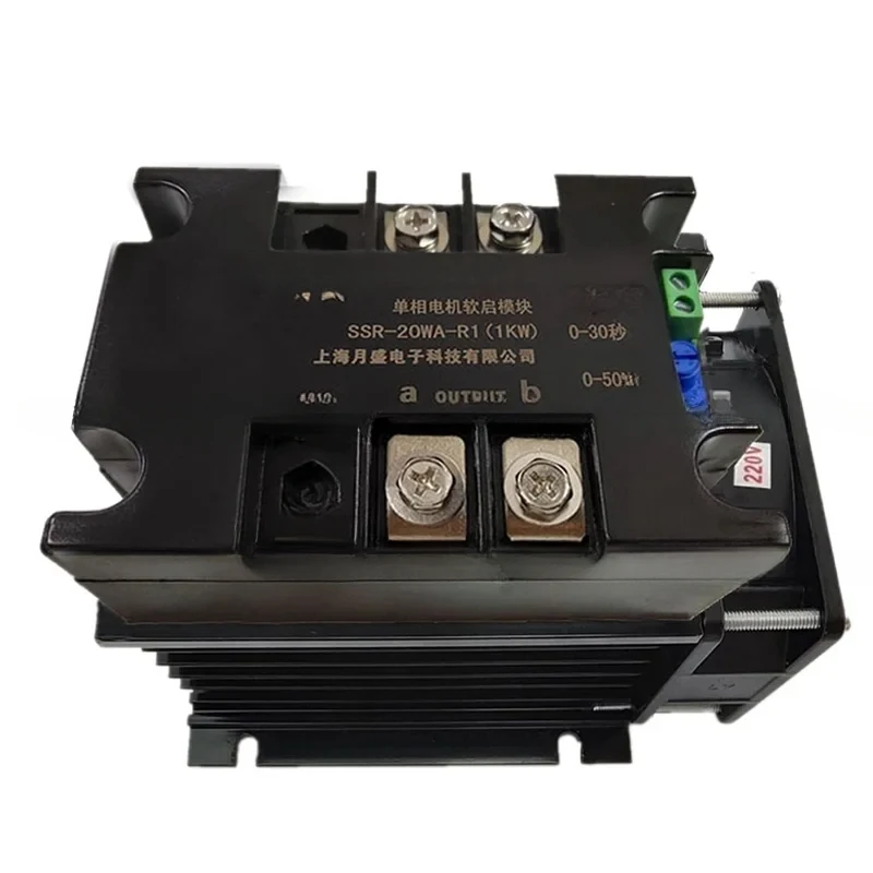 Single Phase Starter 220V SSR-40WA-R1(1.5KW) 1.5KW Motor Online Soft Starting For Fan Water Pump
Single Phase Starter 220V SSR-40WA-R1(1.5KW) 1.5KW Motor Online Soft Starting For Fan Water Pump