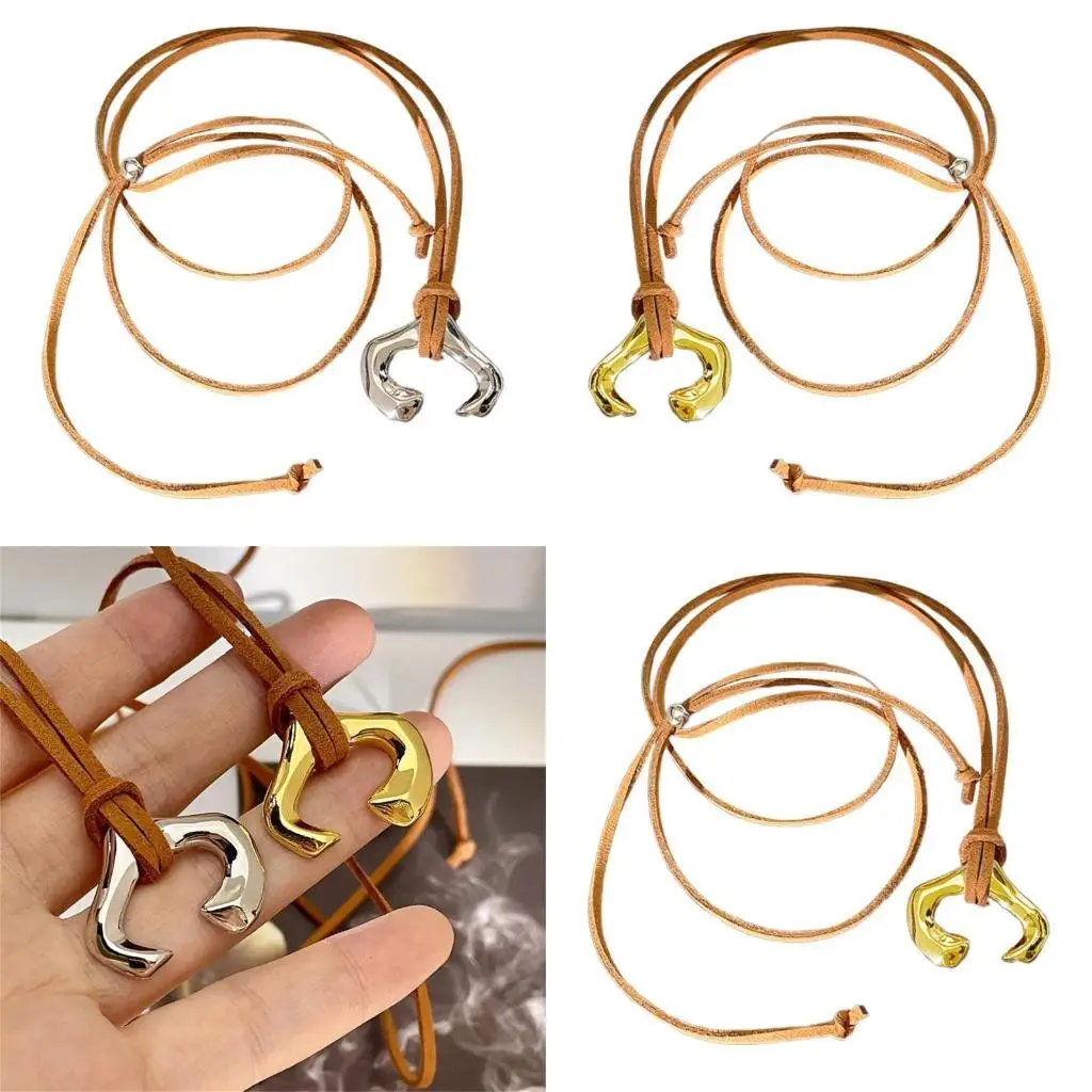 39BD Leather Cord Sweater Necklace Gold Plated Jewelry Durability Leather Rope Chain
39BD Leather Cord Sweater Necklace Gold Plated Jewelry Durability Leather Rope Chain