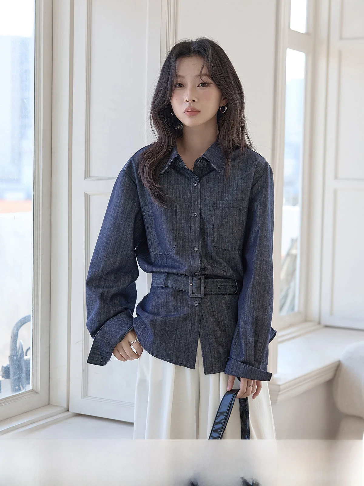 Women's Collar Denim Shirt Slim Fit Waist Cinched Versatile Spring 2026 HUIXI Commute Style Long Sleeve Breathable Skin-...
Women's Collar Denim Shirt Slim Fit Waist Cinched Versatile Spring 2026 HUIXI Commute Style Long Sleeve Breathable Skin-...