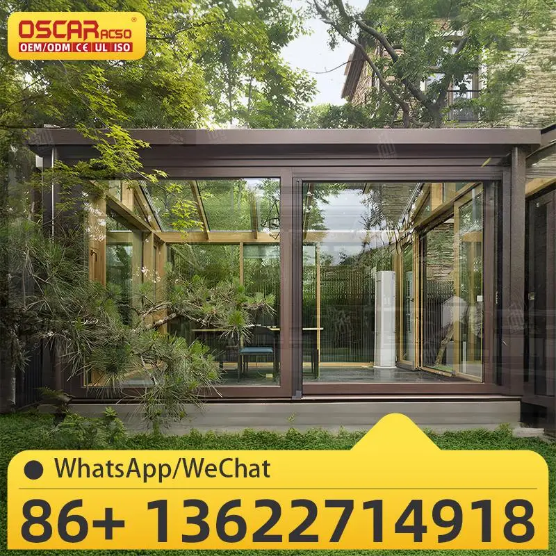 Outdoor All Season Sunroom Glass Aluminum Extension for Garden Patio Terrace sunroom
Outdoor All Season Sunroom Glass Aluminum Extension for Garden Patio Terrace sunroom