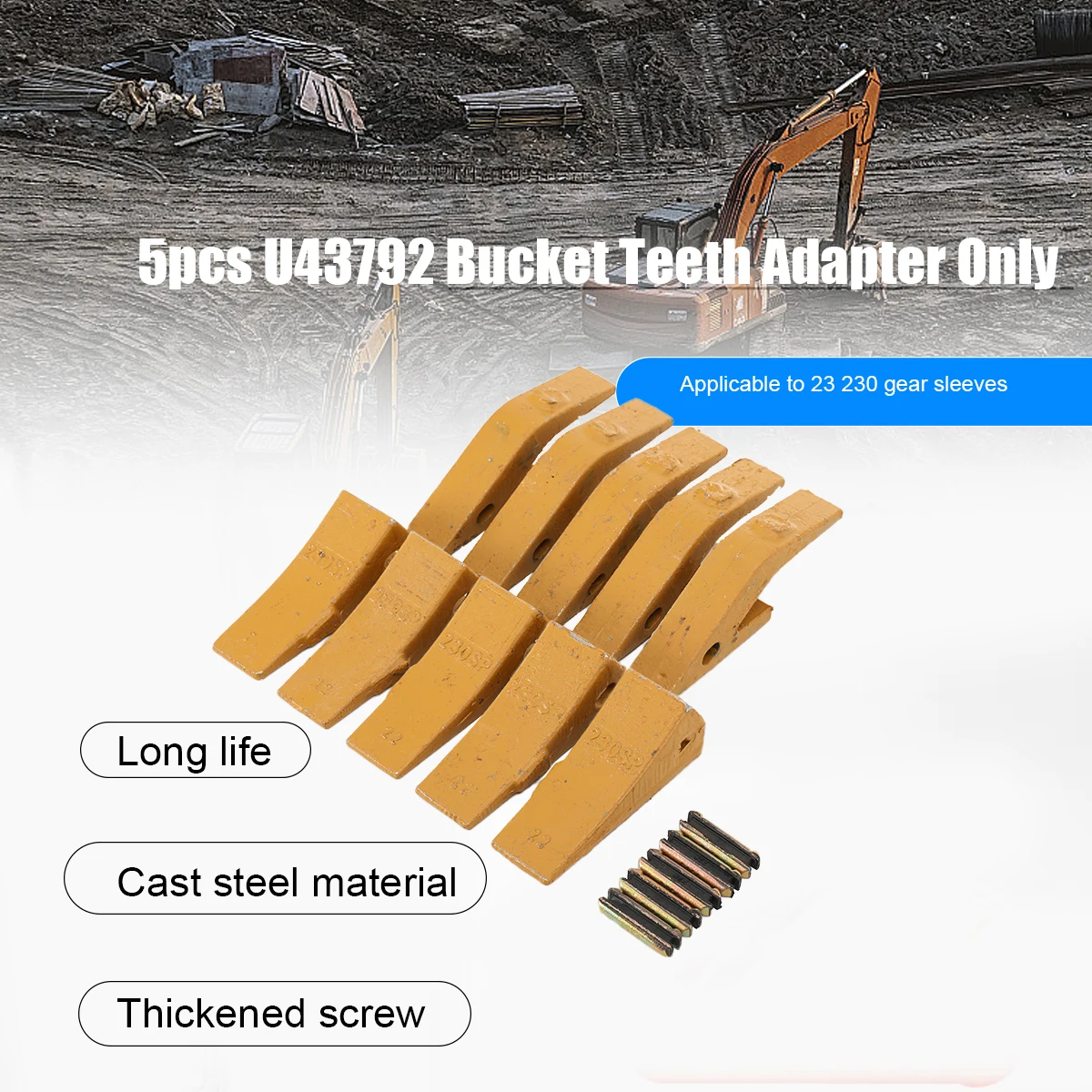 5pcs Bucket Teeth Adapter Backhoe Bucket Tooth Adapter U43792 Weld On Adapter for 23 230 Bucket Teeth
5pcs Bucket Teeth Adapter Backhoe Bucket Tooth Adapter U43792 Weld On Adapter for 23 230 Bucket Teeth