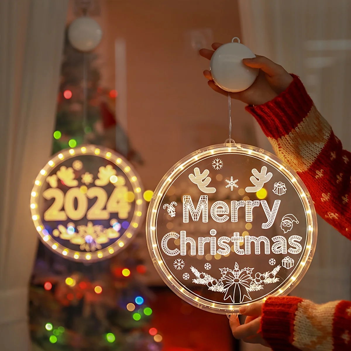 Christmas Decoration, 3D suction cup hanging lamp, LED decorative light, Christmas atmosphere window decoration pendant
Christmas Decoration, 3D suction cup hanging lamp, LED decorative light, Christmas atmosphere window decoration pendant