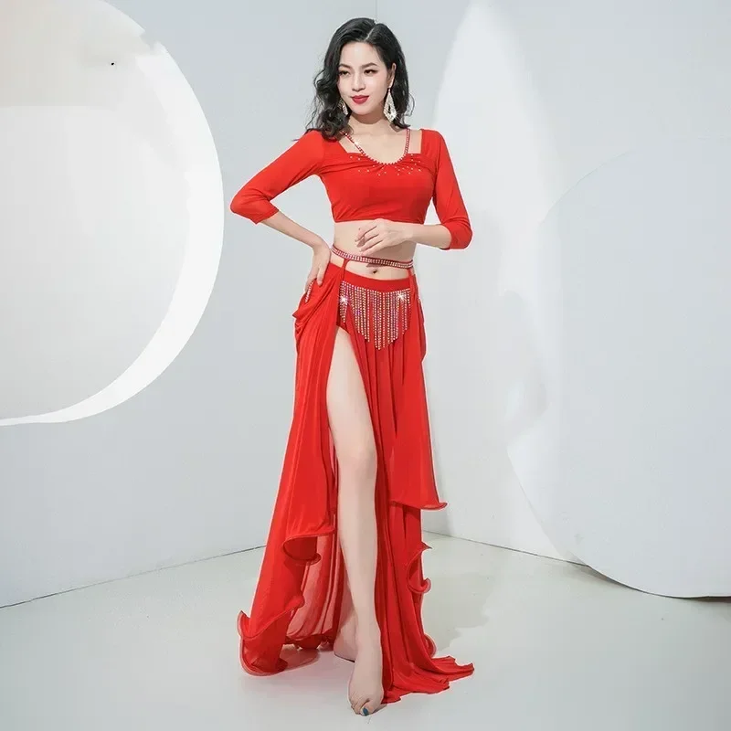2024 Women Bellydance Costume Set 2 Piece Belly Dance Practice Performance Show Wear Competition Outfit Long Sleeve Top Skirt
2024 Women Bellydance Costume Set 2 Piece Belly Dance Practice Performance Show Wear Competition Outfit Long Sleeve Top Skirt