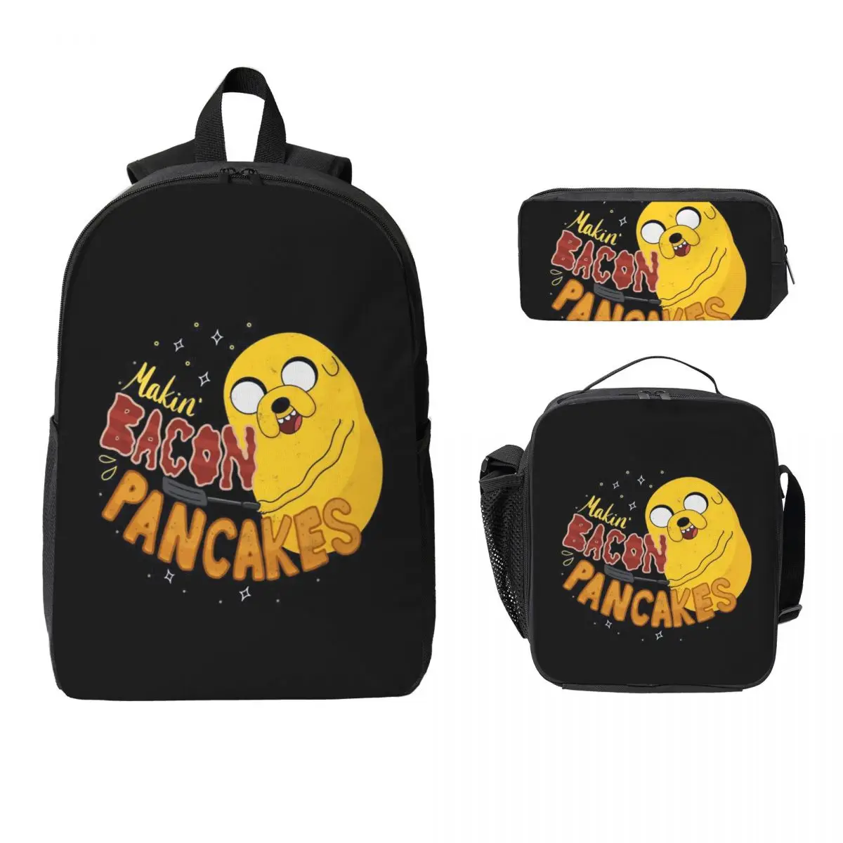 Makin' Bacon Pancakes Jake The Dog Backpack Boy Girl BookBag School Bag Laptop Shoulder Bags 3ps Insulated Lunch Bag Pencil Case
Makin' Bacon Pancakes Jake The Dog Backpack Boy Girl BookBag School Bag Laptop Shoulder Bags 3ps Insulated Lunch Bag Pencil Case